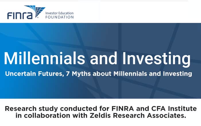New FINRA Millennials Research Study Conducted by Zeldis